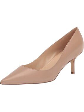 Women's Barely Nude Pointed Toe Alola Dress Casual Pumps Pull On Heel Shoes